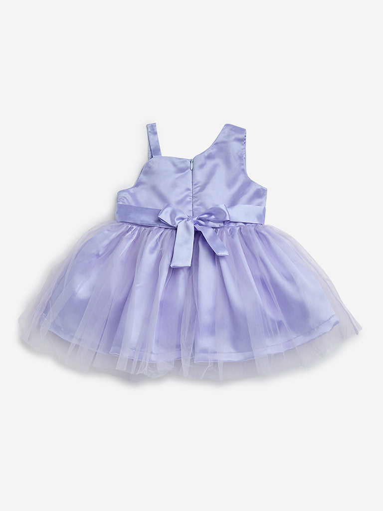 HOP Baby Lilac Bow-Detailed Party Dress