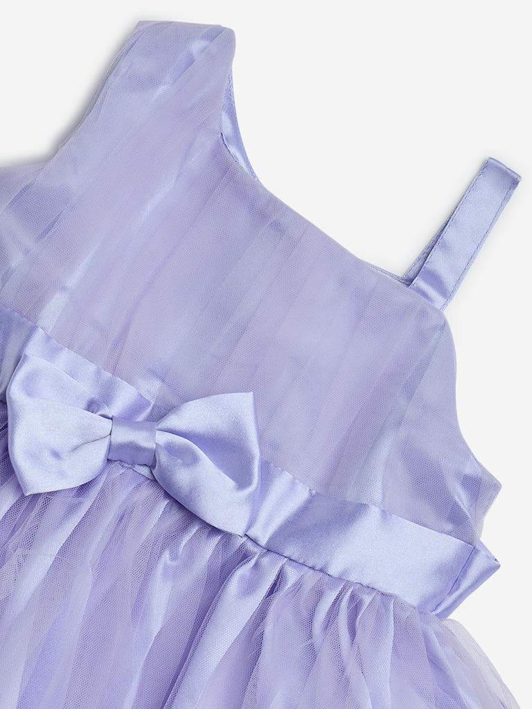 HOP Baby Lilac Bow-Detailed Party Dress