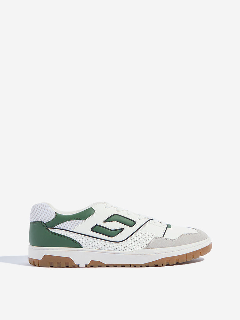 Buy SOLEPLAY Green Colour-Block Sneakers from Westside