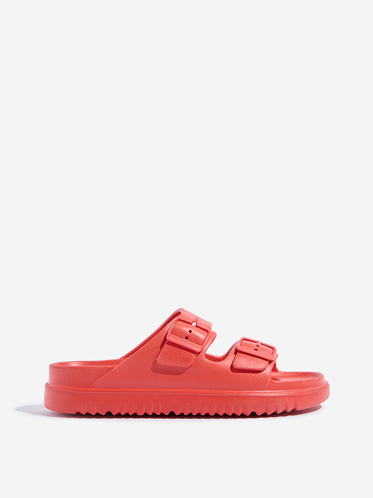 LUNA BLU Red Double Band Flip-Flop
