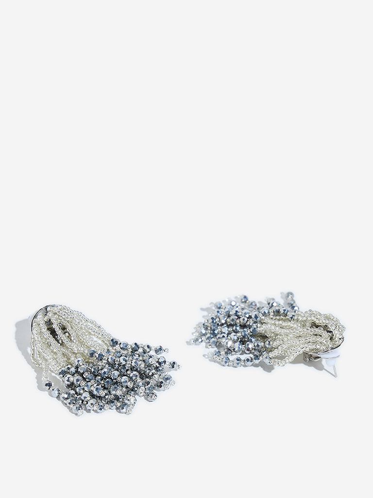 Westside Accessories Black Long Bunch Beaded Earrings