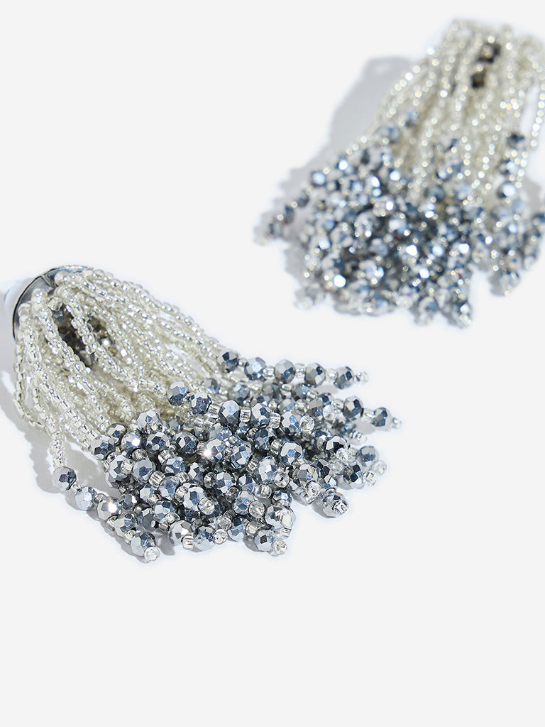 Westside Accessories Black Long Bunch Beaded Earrings