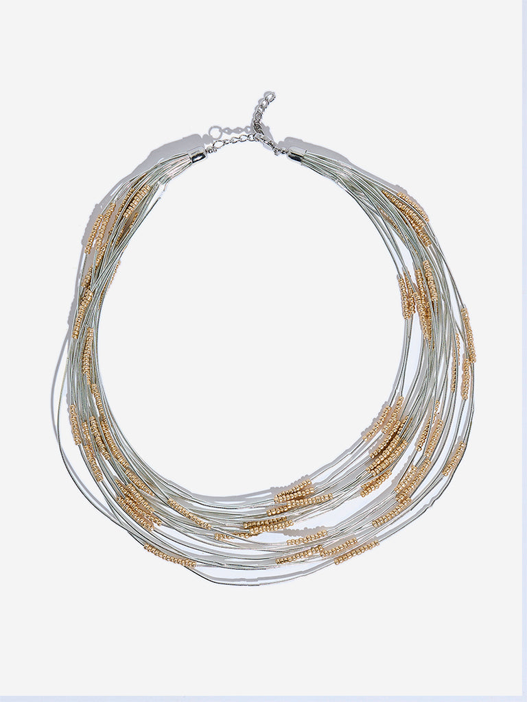 Westside Accessories Gold and Silver Multi Layered Necklace