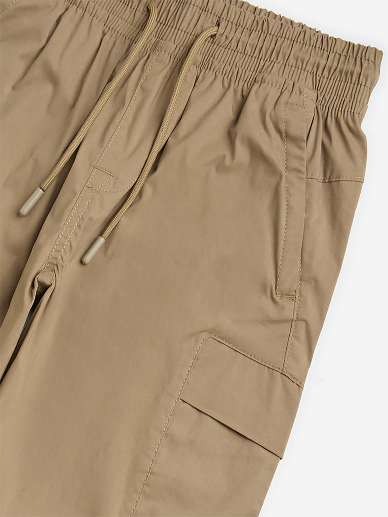Y&F Kids Khaki Mid-Rise Cotton-Blend Pants
