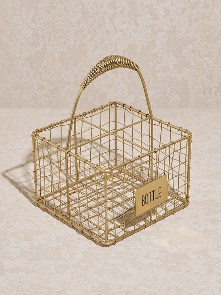 Westside Home Gold Wired Bottle Holder