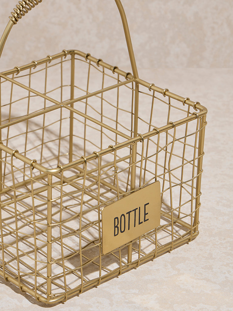 Westside Home Gold Wired Bottle Holder