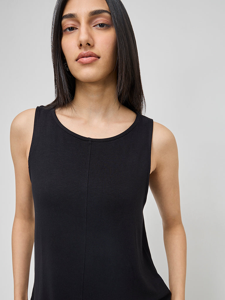 LOV Black Solid Top