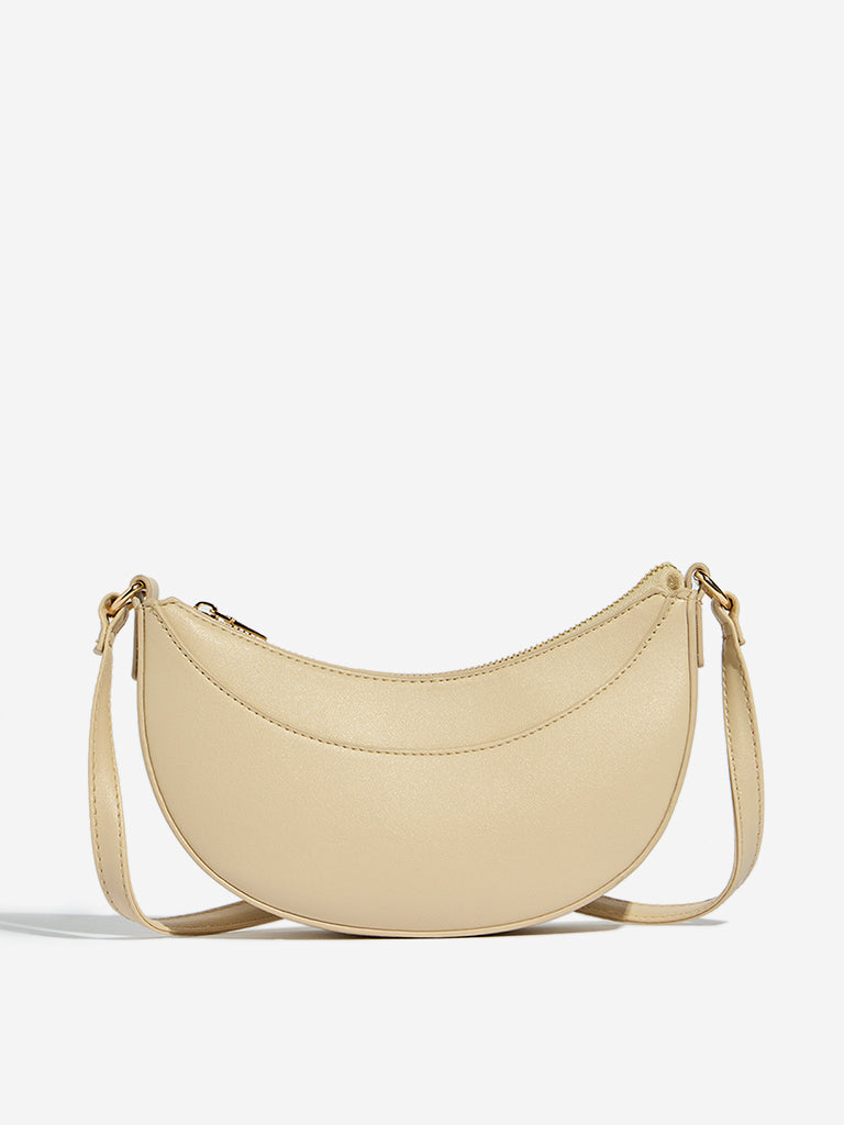 Buy Westside Accessories Beige Baguette Bag from Westside