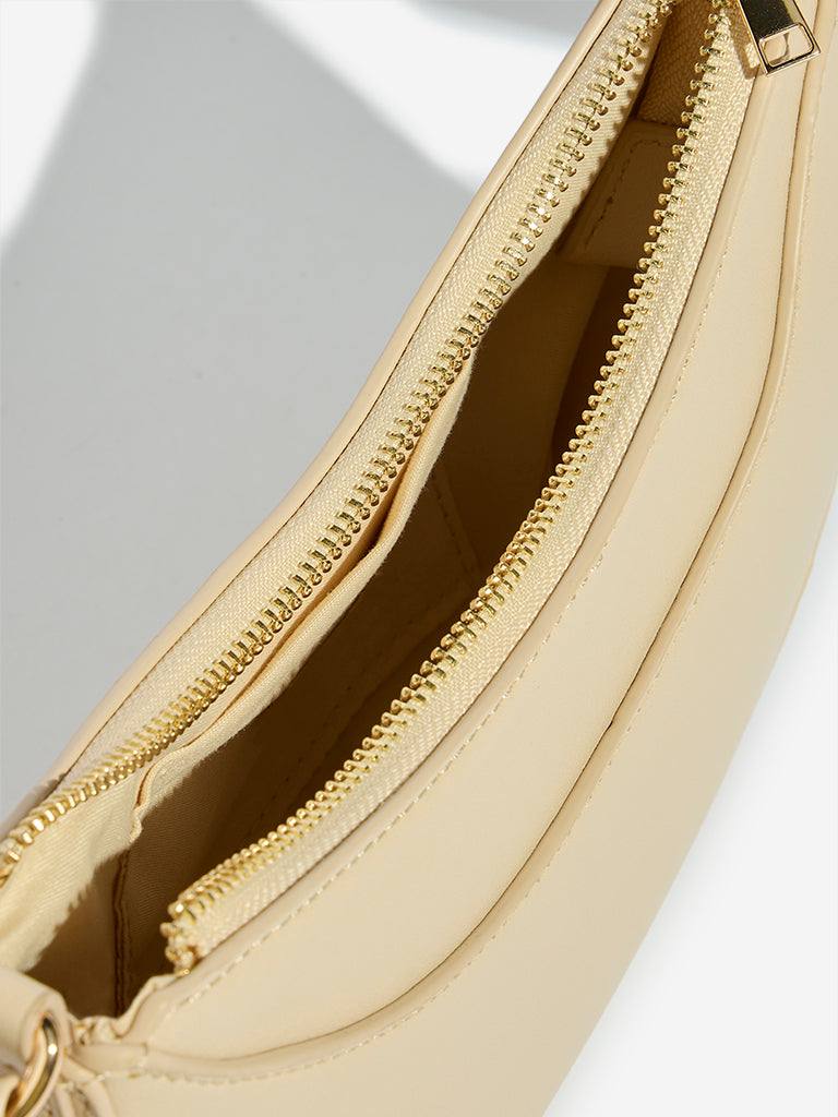 Westside Beige Baguette Bag