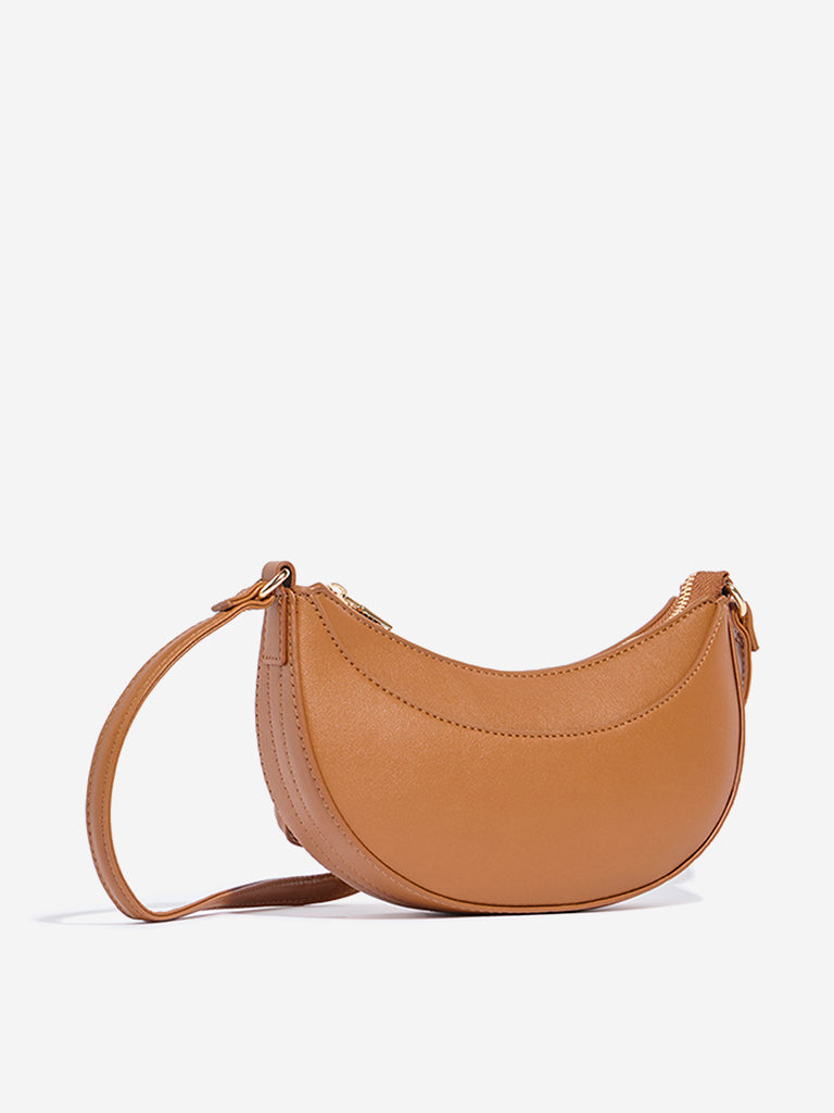 Westside Tan Baguette Bag - Main Image