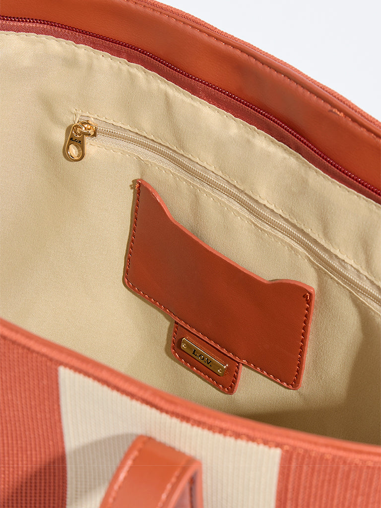 Westside Rust Textured Tote Bag