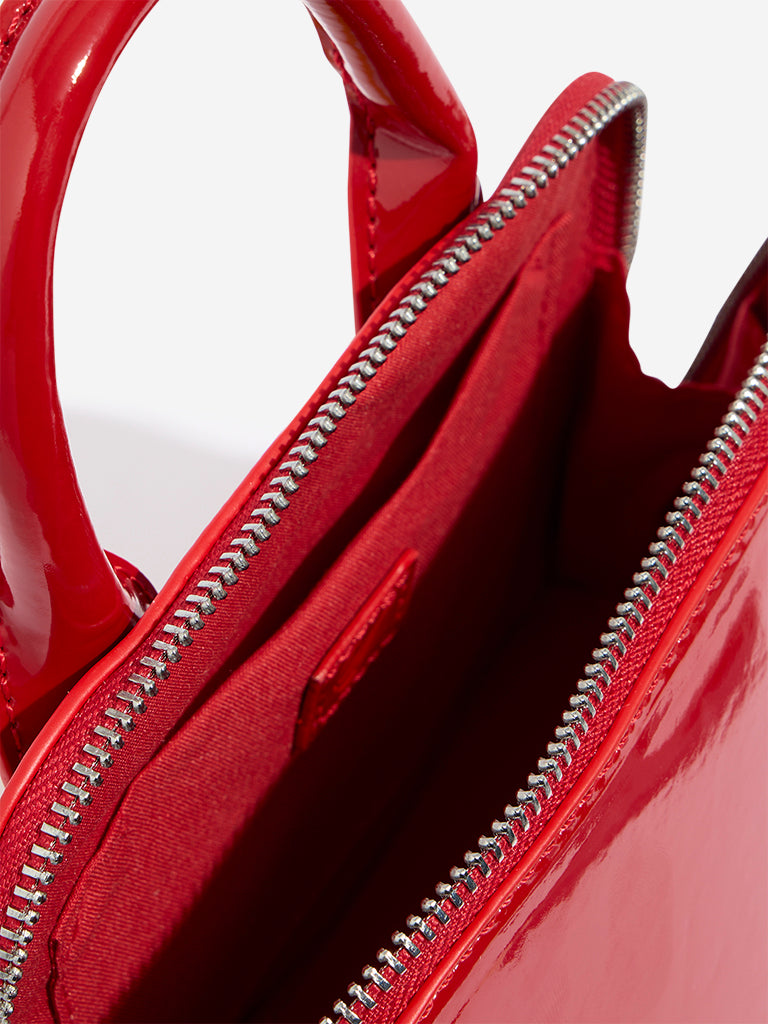 Westside Red Glossy Shoulder Bag
