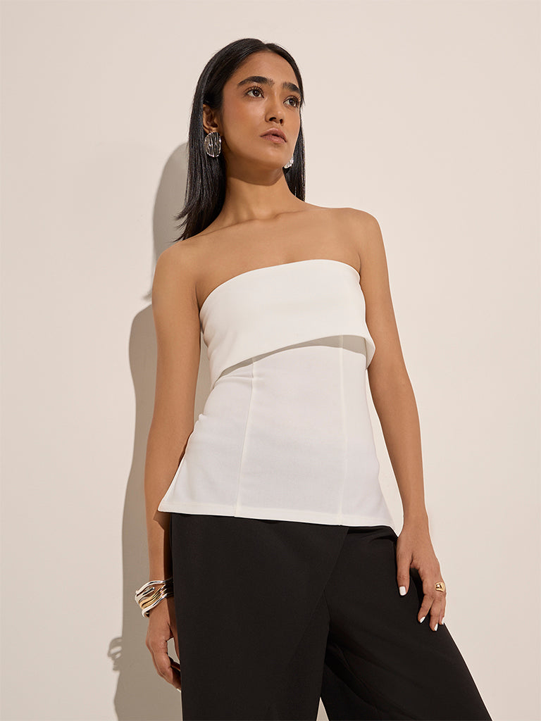 Wardrobe White Off-Shoulder Top