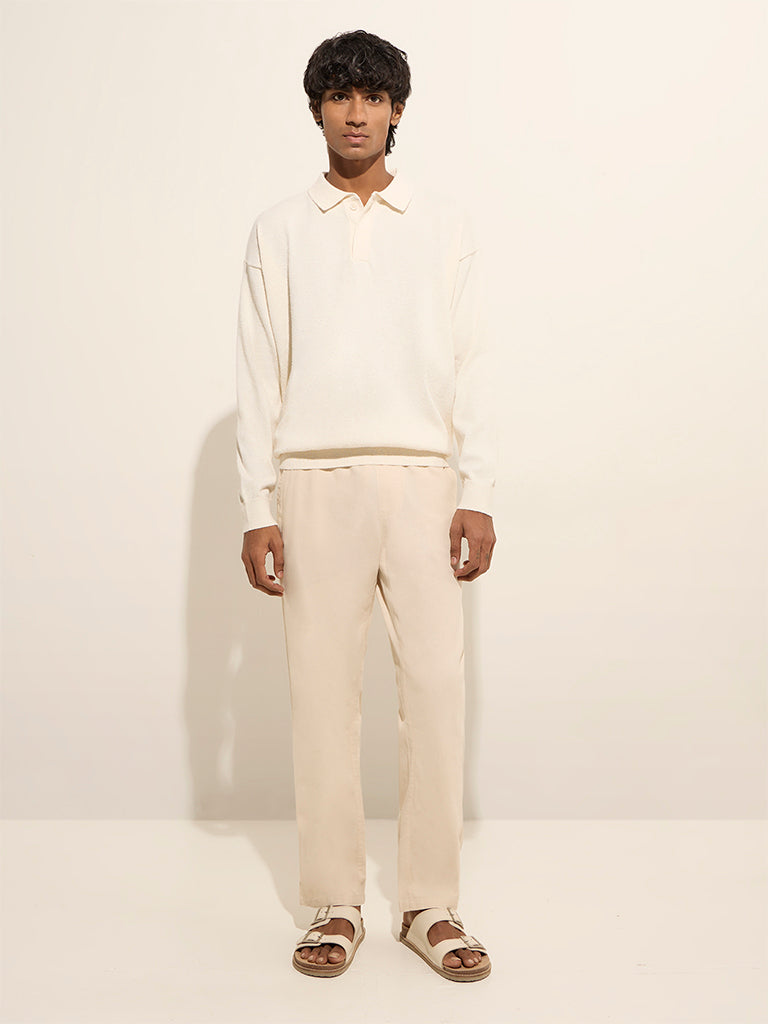 ETA Off-White Relaxed-Fit Polo T-Shirt