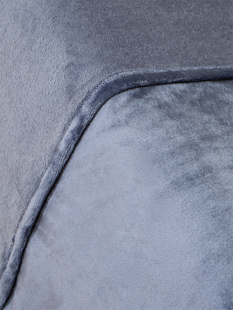 Westside Home Dusty Blue Queen Bed Fleece Blanket