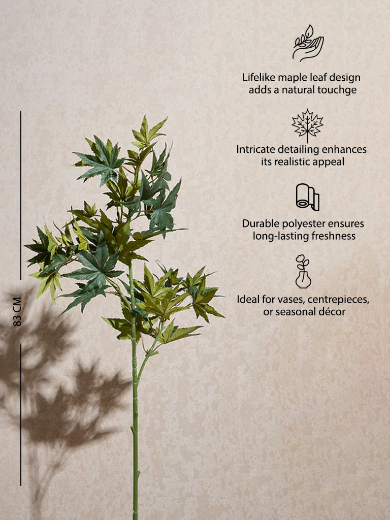 Westside Home Dark Green Artificial Maple Leaf