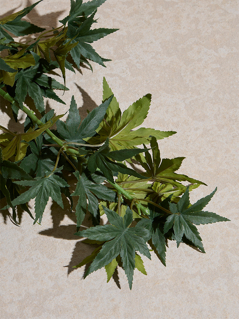 Westside Home Dark Green Artificial Maple Leaf