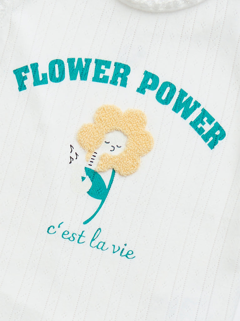 HOP Kids White Text Design Cotton Top