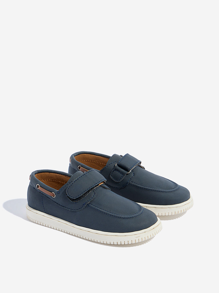 Yellow Navy Slip-On Shoes