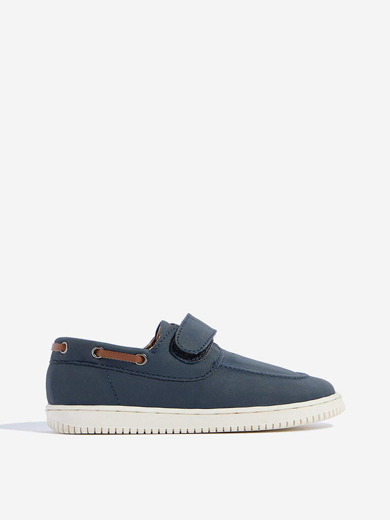 Yellow Navy Slip-On Shoes