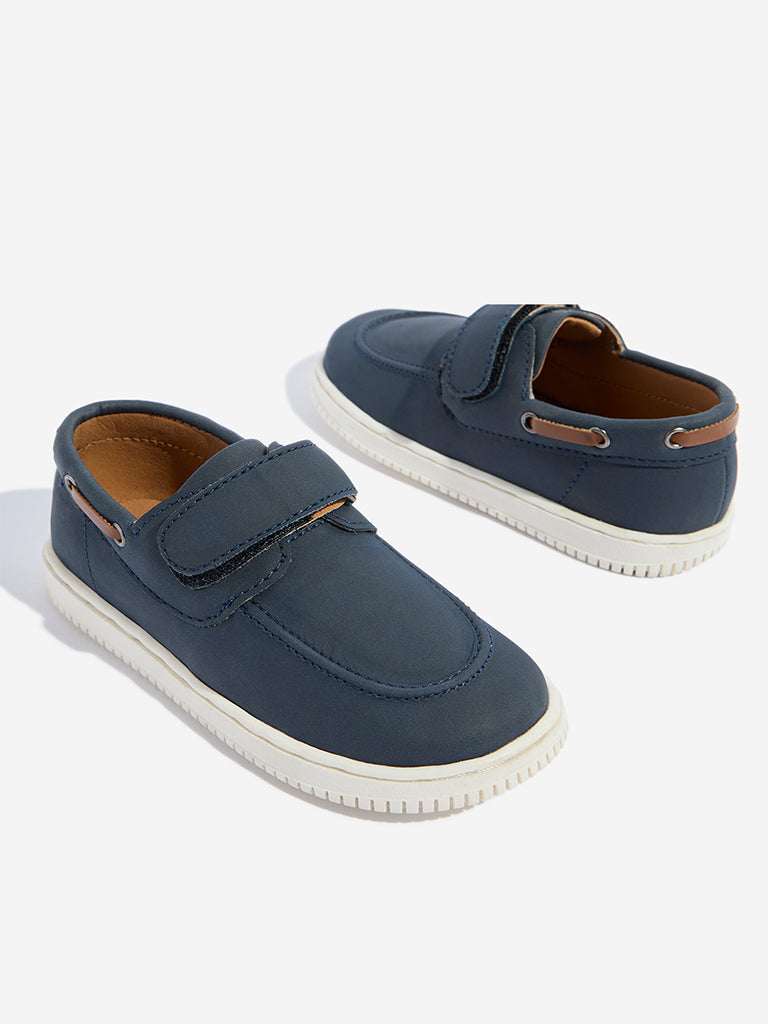 Yellow Navy Slip-On Shoes
