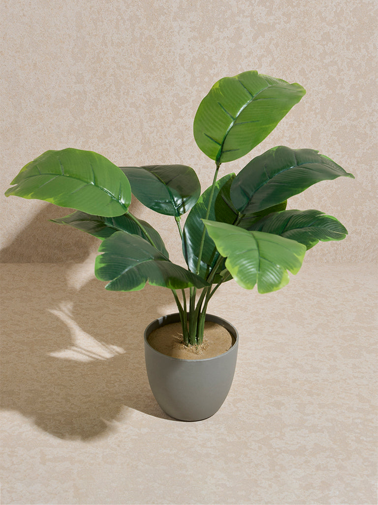 Westside Home Green Artificial Banana Leaf Plant