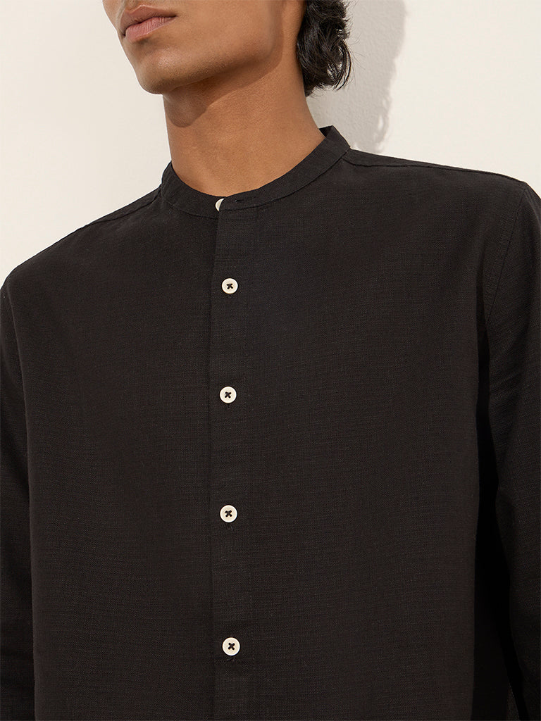 ETA Black Resort-Fit Cotton Shirt