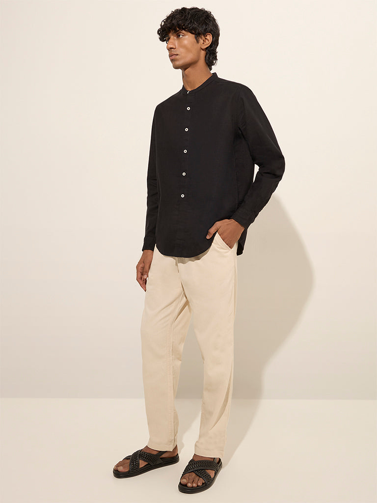ETA Black Resort-Fit Cotton Shirt