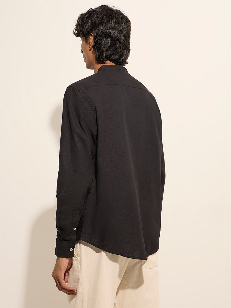 ETA Black Resort-Fit Cotton Shirt