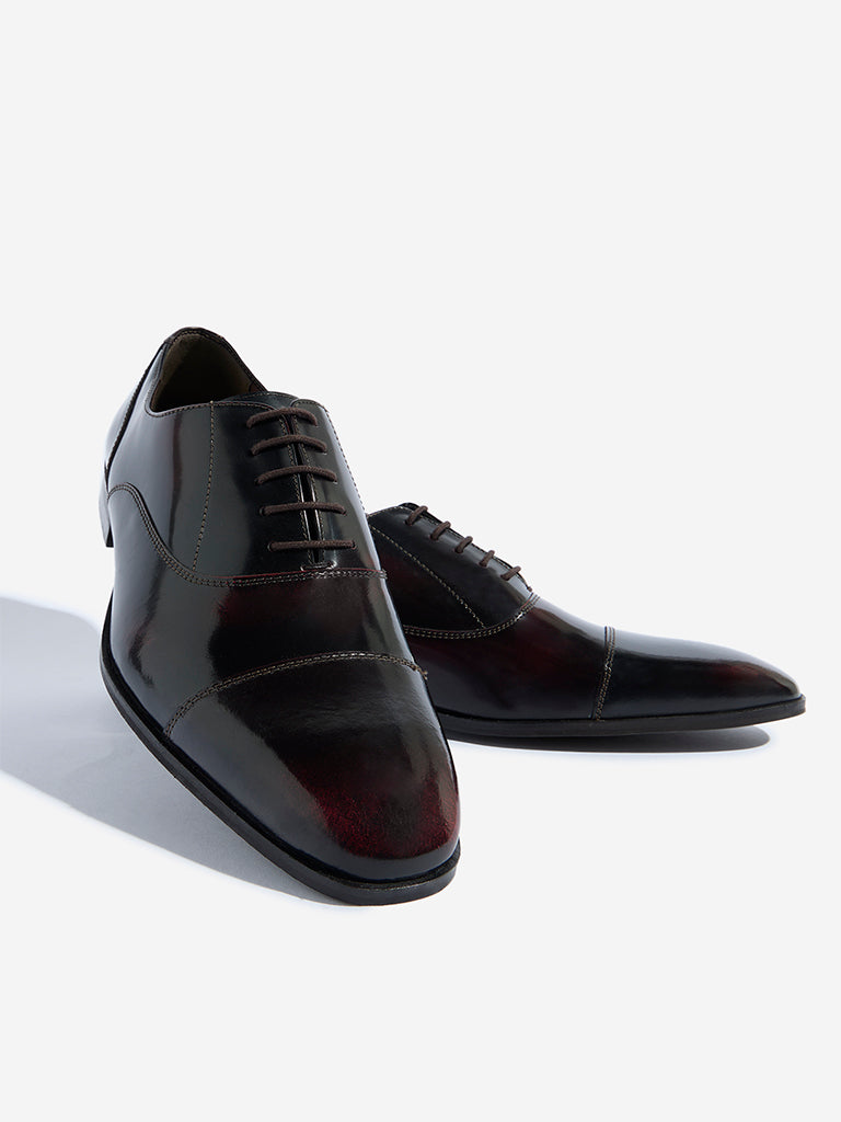 Westside SOLEPLAY Men's Burgundy Lace-Up Formal Shoes for Work Wear Zoomed View