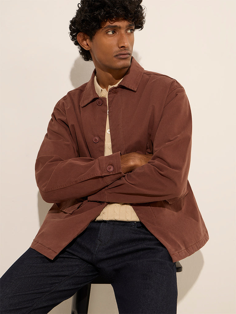 ジャケット・アウター Coyseio BINDING COTTON JACKET ASH BROWN BINDING COTTON JACKET ASH BROWN - coyseio