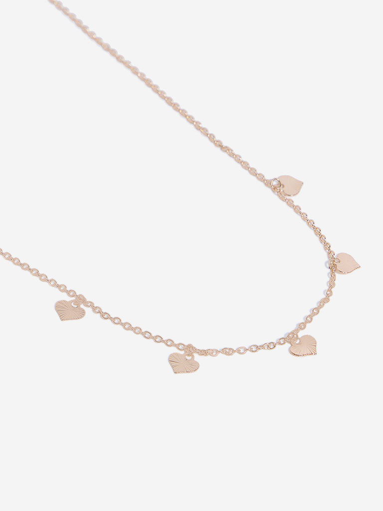 Westside Accessories Gold Heart Charm Necklace