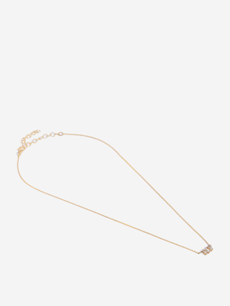 Westside Accessories Gold Baguette Dainty Necklace