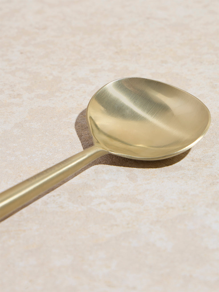 Westside Home Dull Gold Serving Spoon - Small