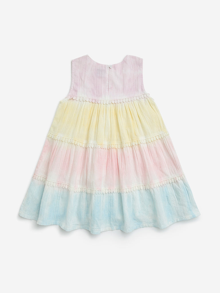 HOP Kids Multicolour Tiered Cotton Dress