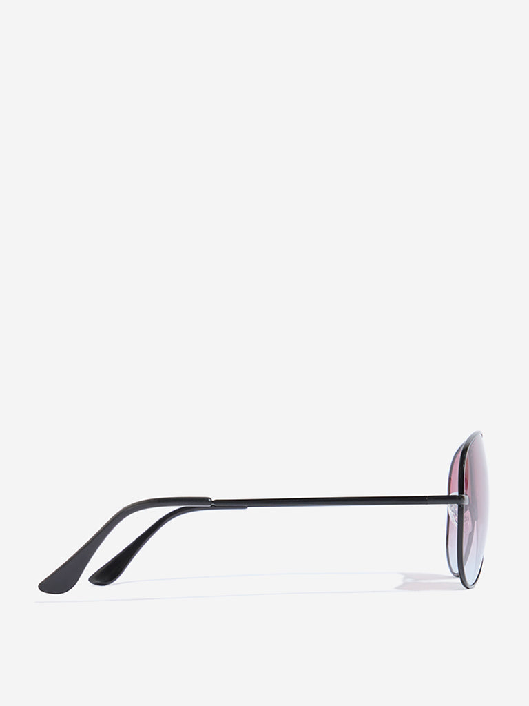 Nuon Red Aviator Sunglasses with Cleaning Cloth