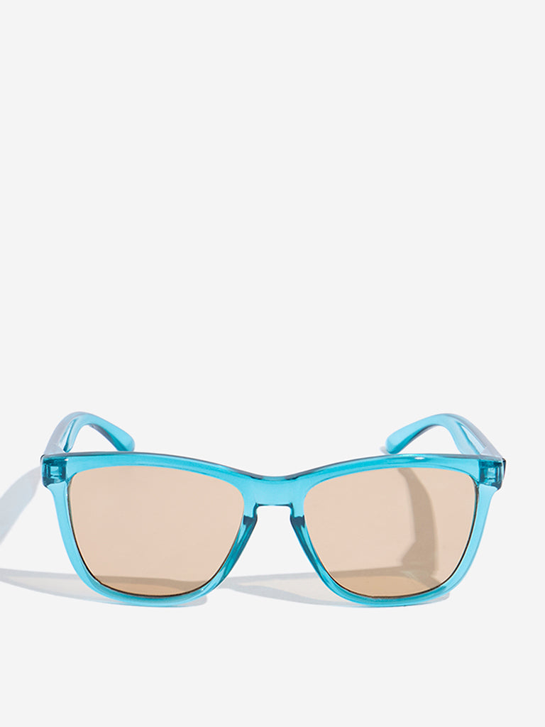 Nuon Blue Square Sunglasses with Cleaning Cloth