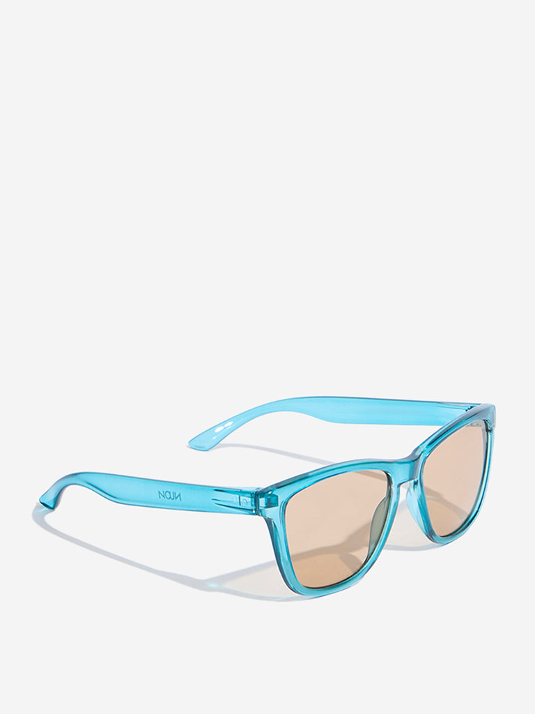 Nuon Blue Square Sunglasses with Cleaning Cloth