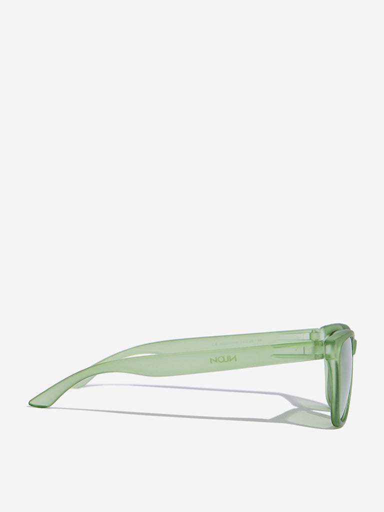 Nuon Light Green Rectangle Sunglasses with Cleaning Cloth