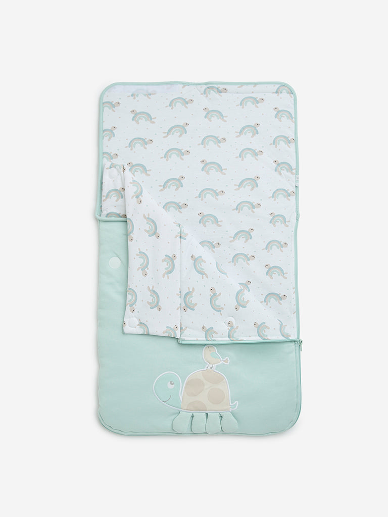 HOP Baby Sage Tortoise Printed Cotton Sleeping Bag