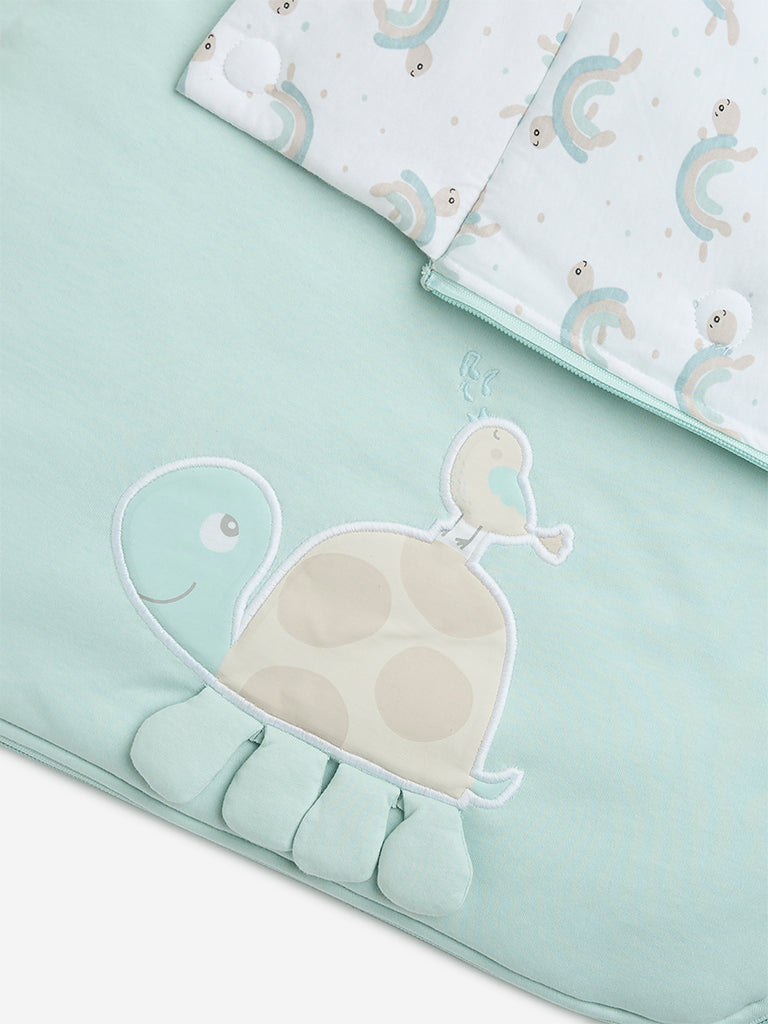 HOP Baby Sage Tortoise Printed Cotton Sleeping Bag