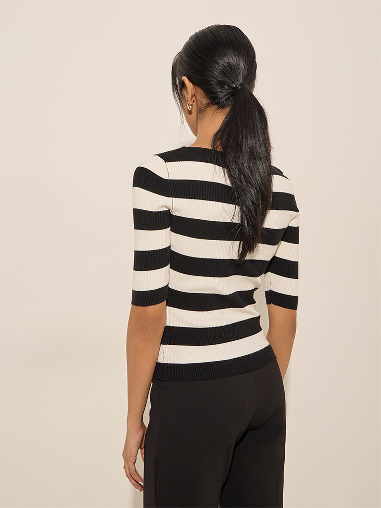 Wardrobe Black Striped Top