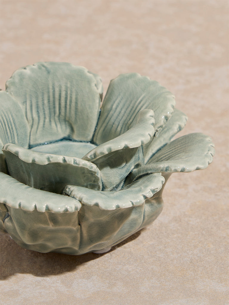 Westside Home Mint Ceramic Rose Decorative Object