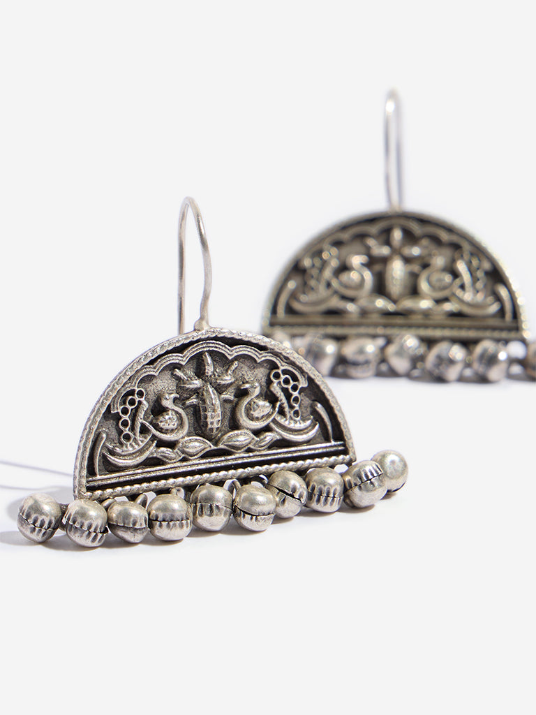 Westside Accessories Silver Semi-Circle Earrings