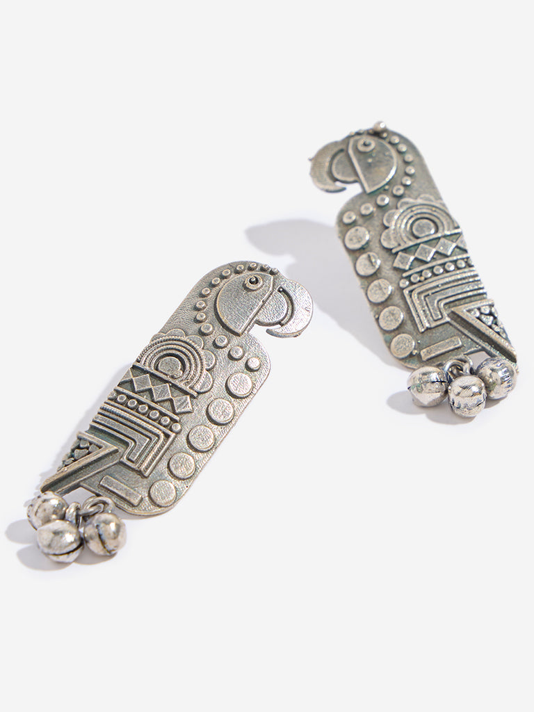 Westside Accessories Silver Parrot Earrings