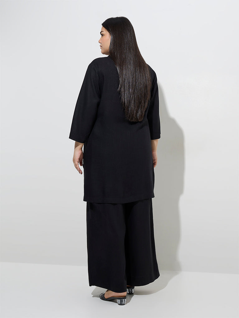 Diza Black Animal Design Tunic