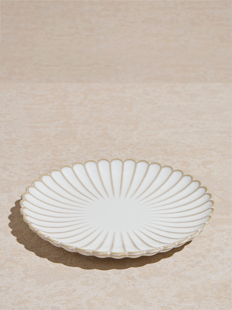 Westside Home White Scallop Design Side Plate