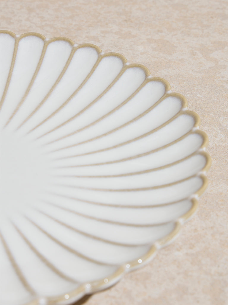 Westside Home White Scallop Design Side Plate