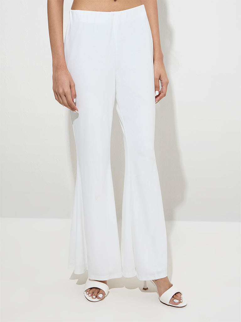 Vark White Bootcut Ethnic Pants
