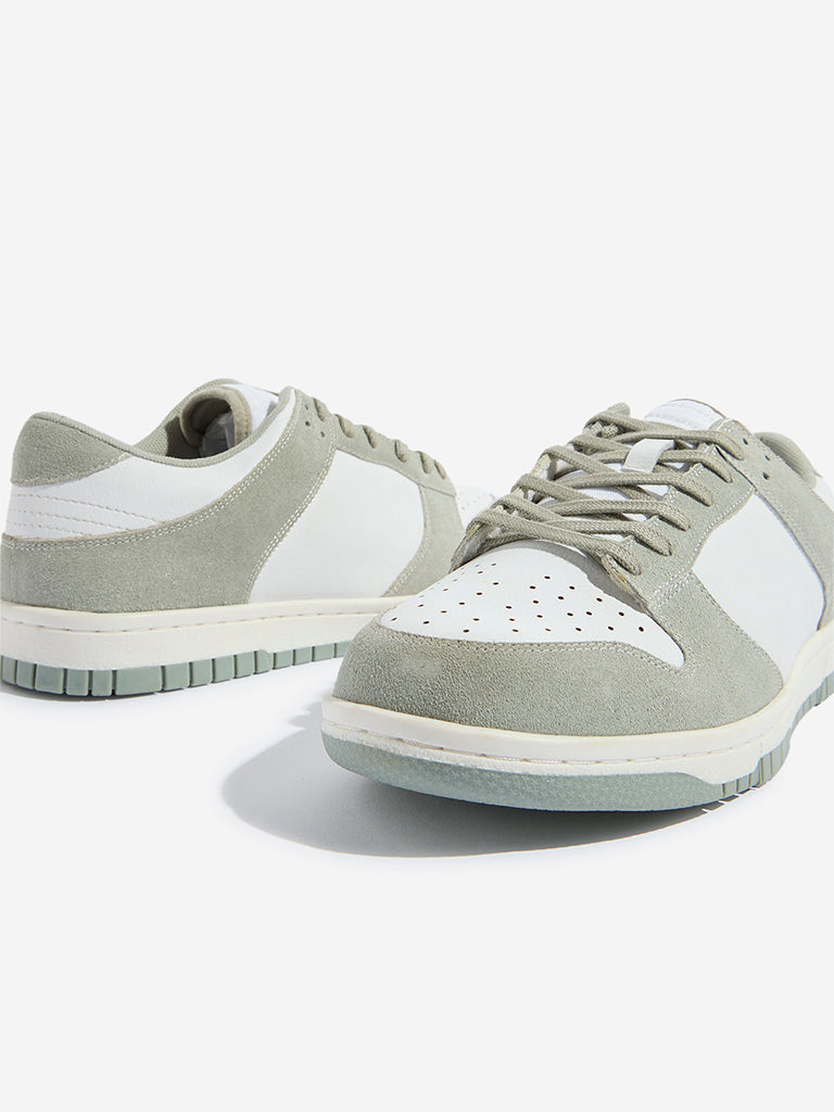 Westside SOLEPLAY Men's Sage Perforated Lace-Up Sneakers for Casual Wear Zoomed View